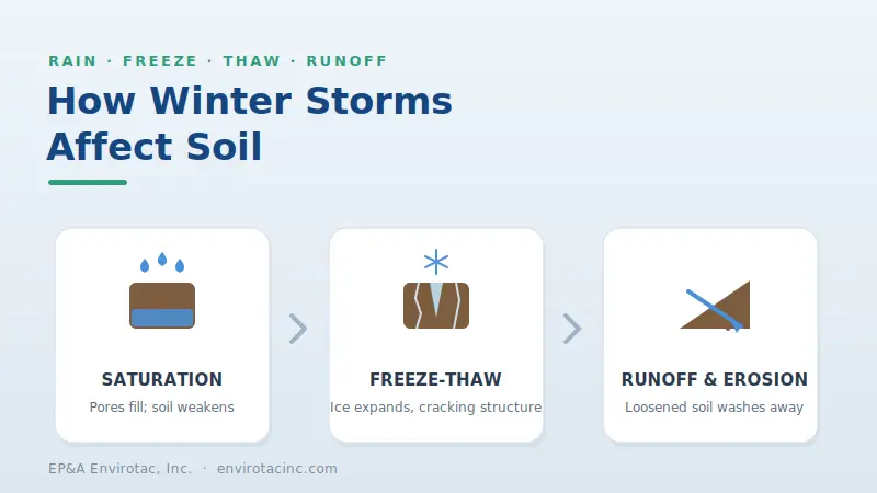 How winter storms affect soil